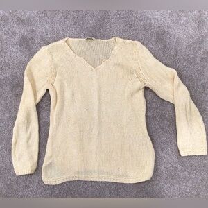 Yellow J Jill knit sweater